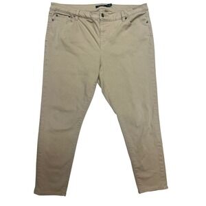 VTG Lauren Ralph Lauren Woman's Khaki Cropped Chinos‎ Straight RN 41381 Size 16W